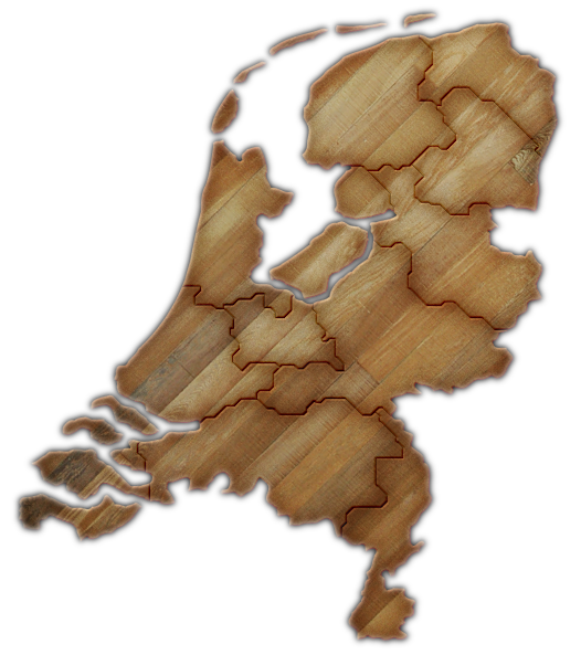 Dé houthandel van uw provincie: Fryslan / Friesland, Groningen, Drenthe, Flevoland, Overijssel, Noord-Holland, Zuid-Holland, Utrecht, Gelderland, Zeeland, Noord-Brabant en Limburg en de eilanden Texel, Vlieland, Terschelling, Ameland en Schiermonnikoog.